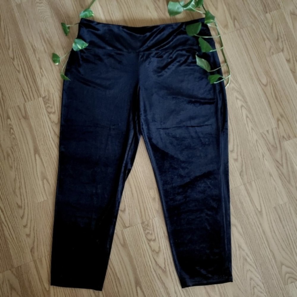 NEW J. Jill crushed velvet wearever cropped pants XL